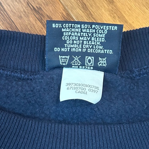 Vintage EKU Eastern Kentucky University Navy Jansport Sweatshirt Size L - Picture 6 of 8